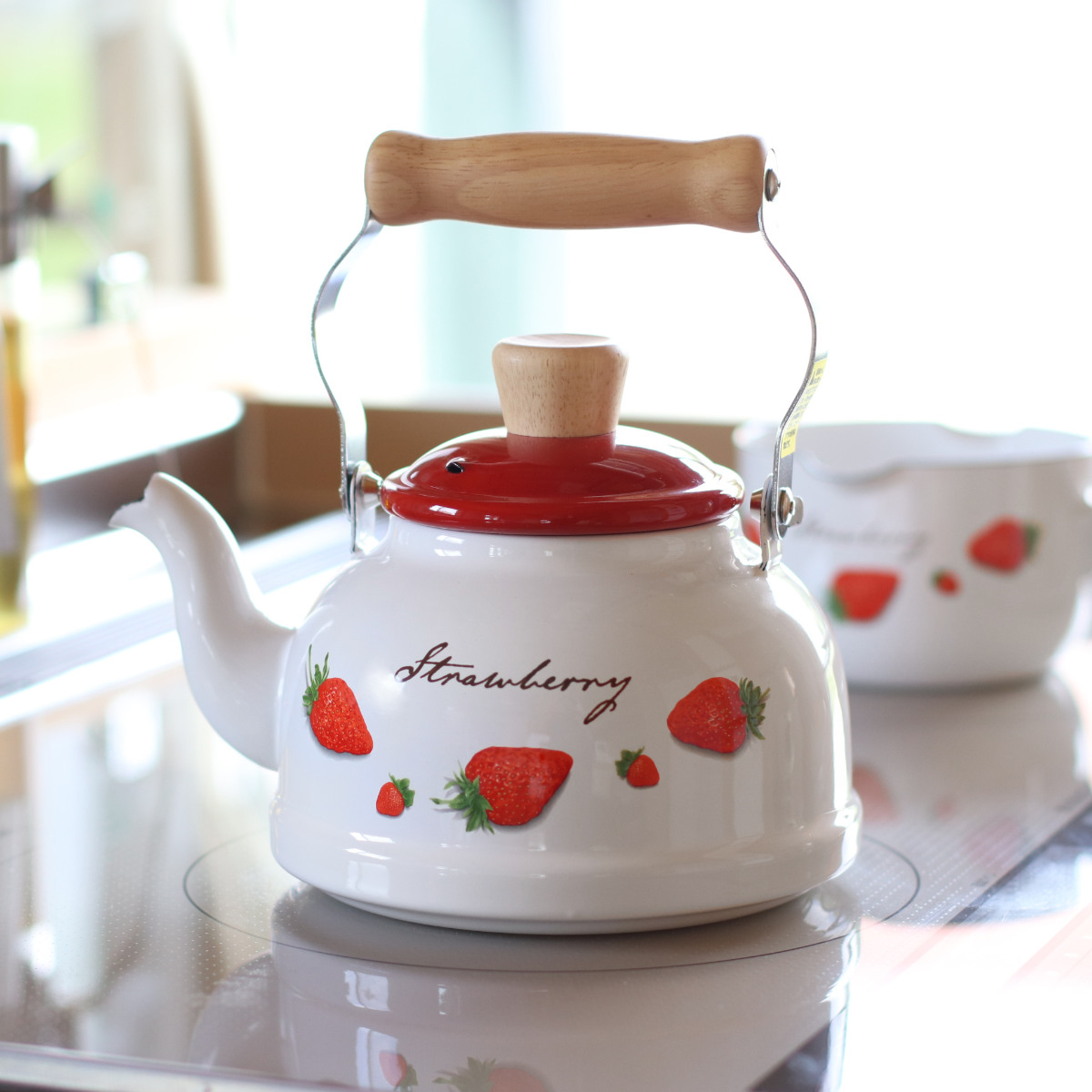ケトル 1.6L IH対応 ストロベリーシリーズ 富士ホーロー （ Honey Ware