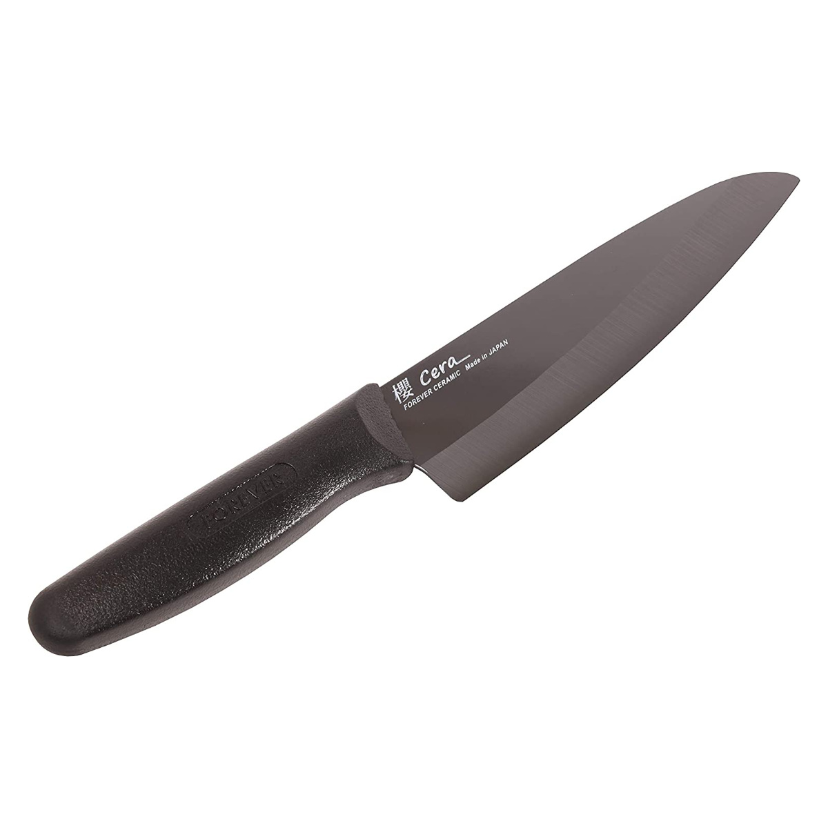 セラミック包丁 櫻セラ 黒 両刃 刃渡り16cm （ 包丁 万能包丁 文化包丁