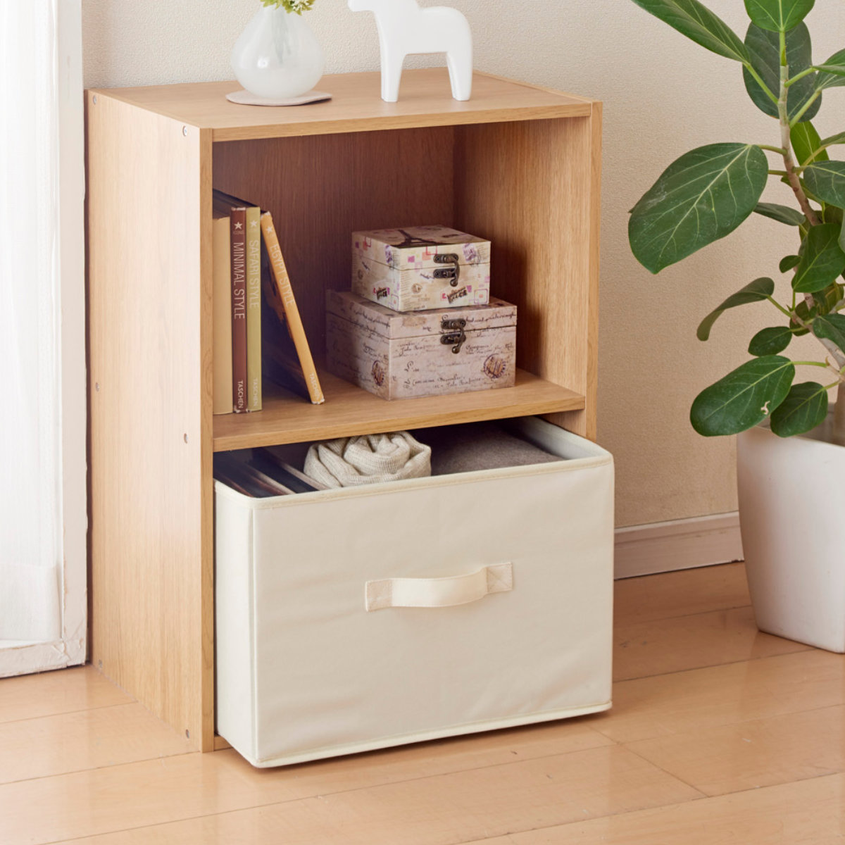 ②こもの ぼっくすなど 収納 収納ボックス キューBOX スリム深型 収納ケース 幅19.5×奥行26×高