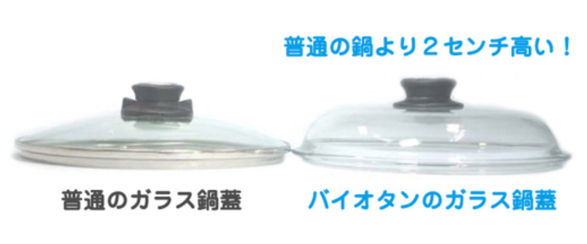 壷とガラス蓋 バイオタン ドーム型ガラス蓋 32cm ガストロラックス （ 鍋蓋