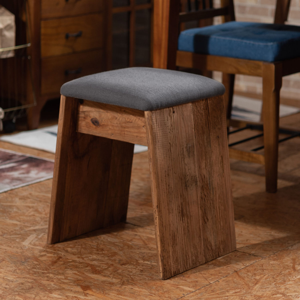 東谷 スツール 木製 座面高45cm （ 玄関 リビング 腰掛け 椅子 サイド