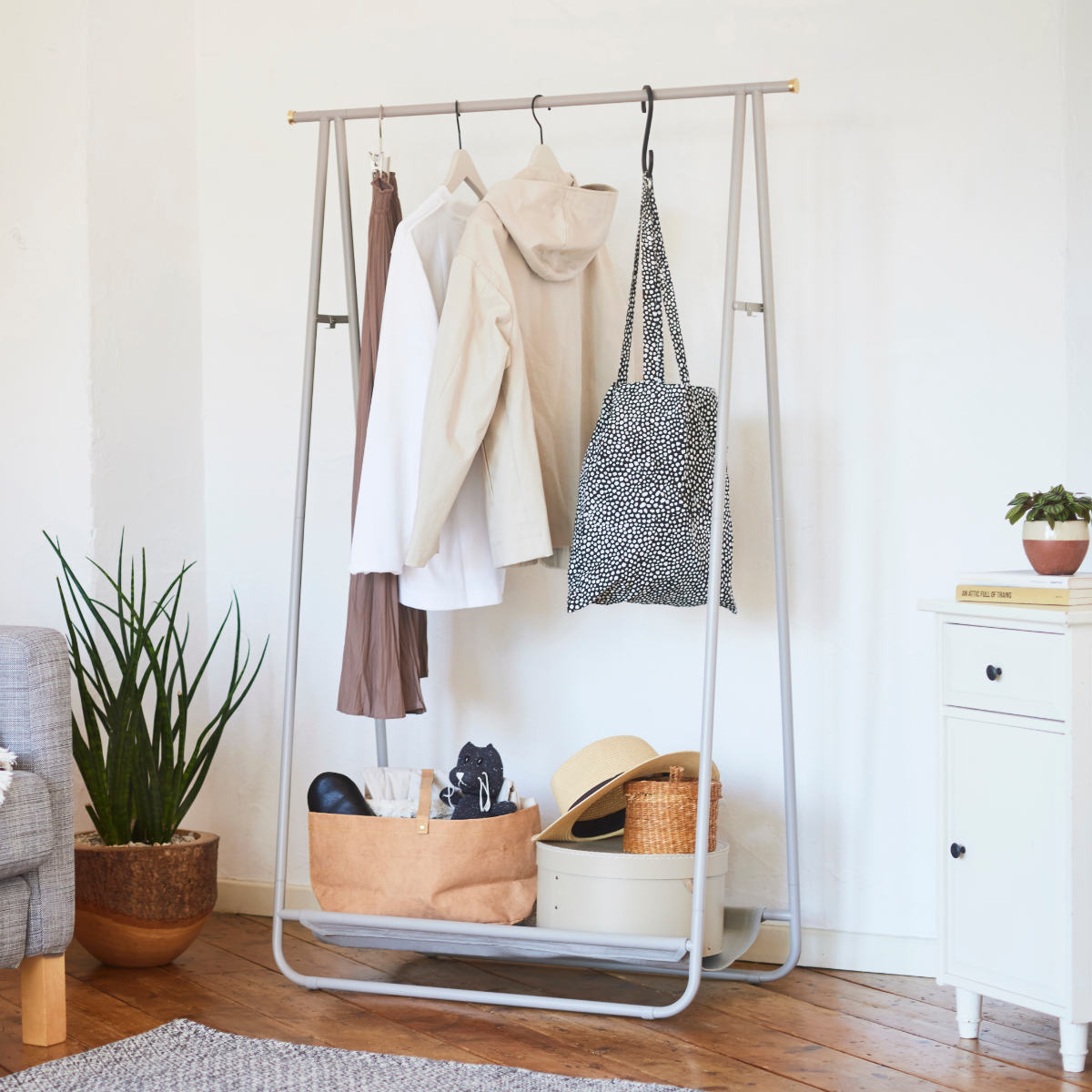 BRUNO（ブルーノ） インテリアハンガーラック 幅92cm スチール製