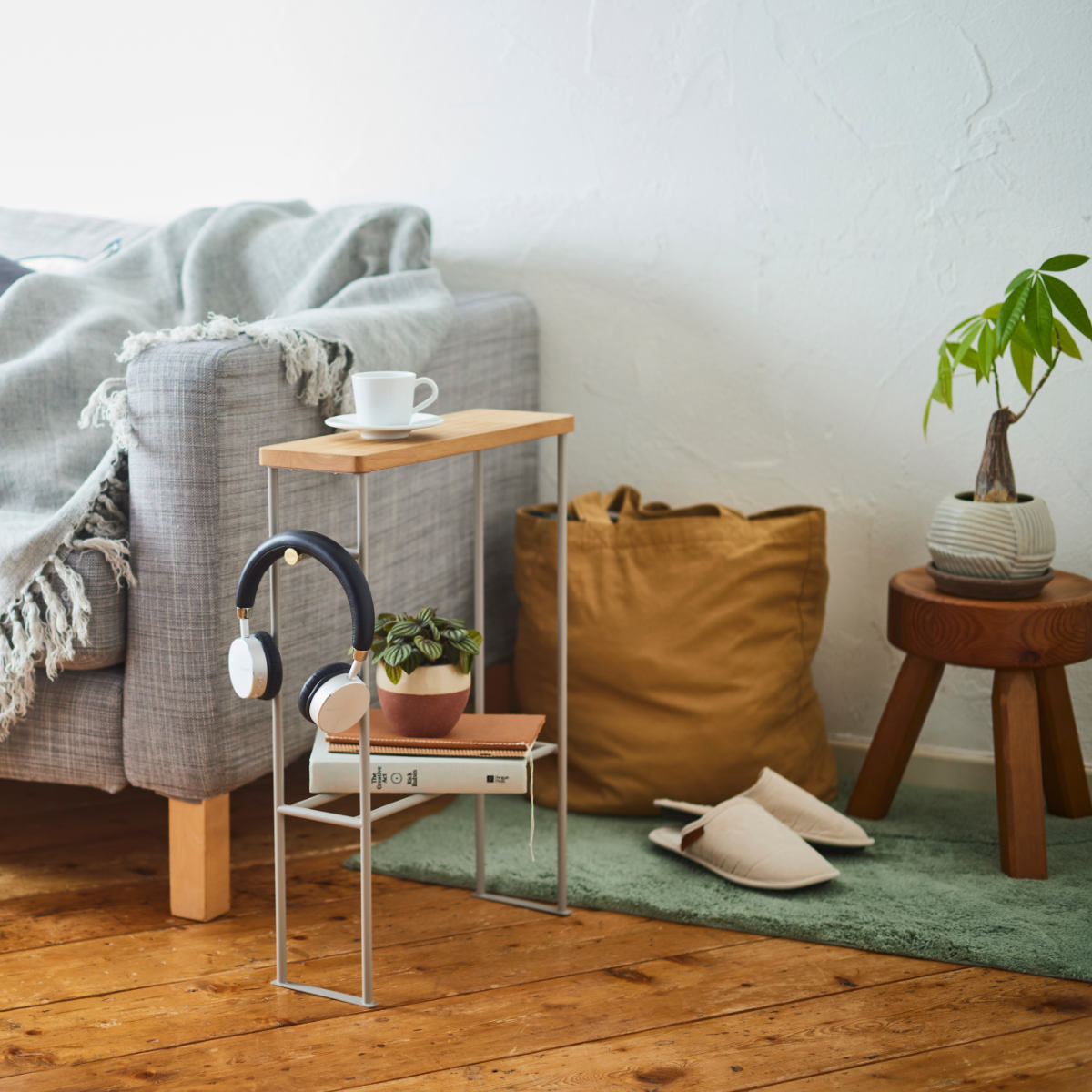 BRUNO（ブルーノ） スリッパラック 天板付きインテリアスリムラック