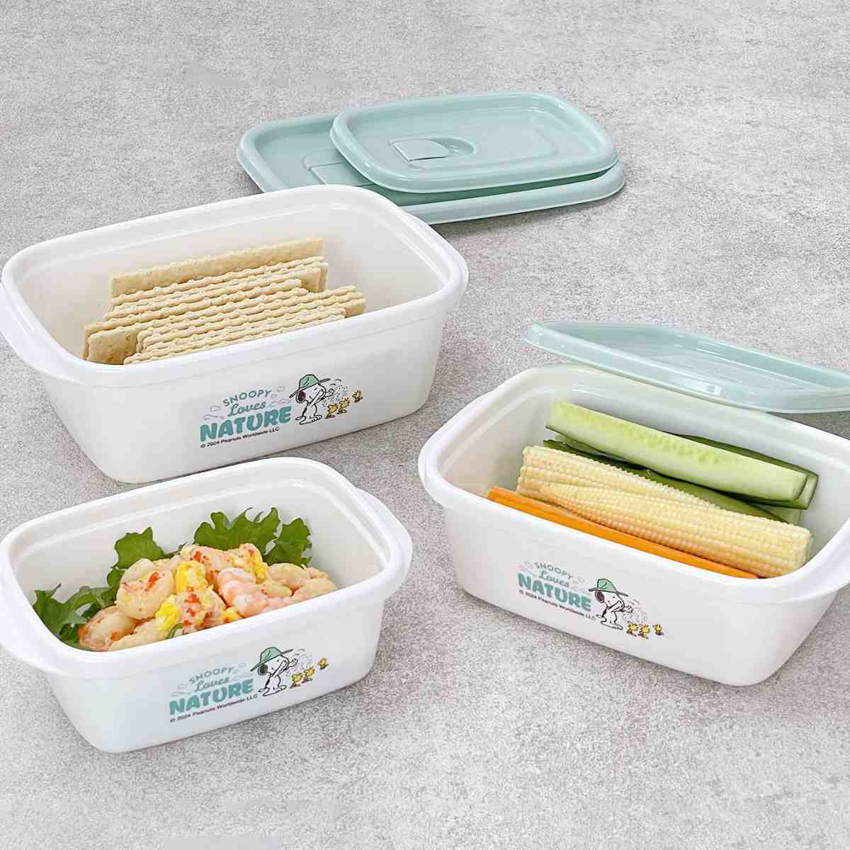 Lustroware（ラストロウェア） 保存容器 610ml スヌーピー フラップ付