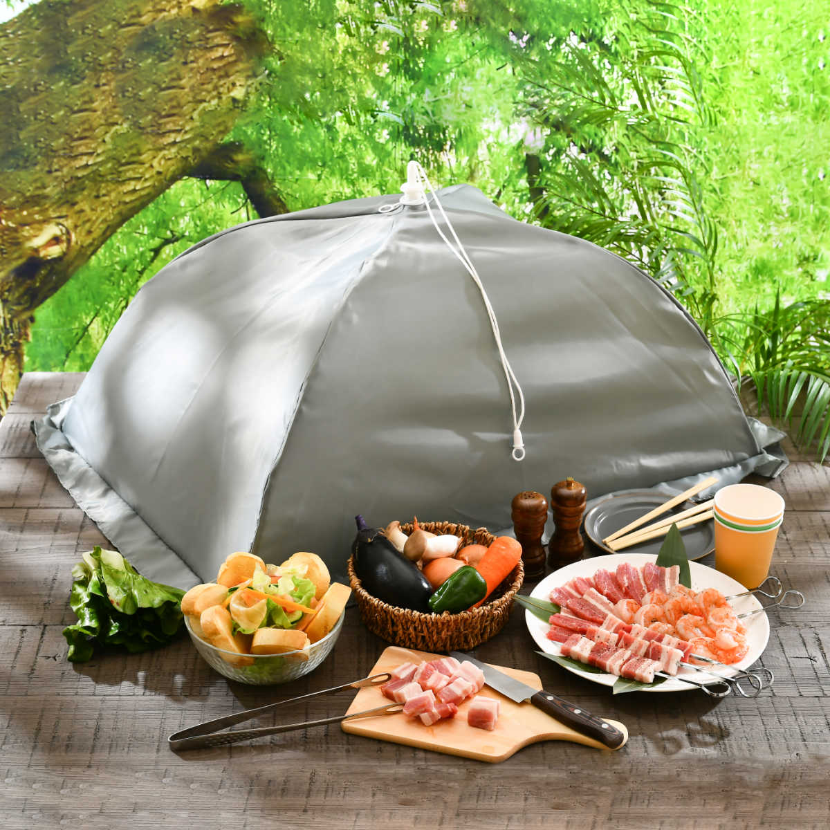 SKYさま専用ページ　鍋カバー５０枚 食卓カバー キャンプ用フードカバー 袋付き 50×75cm （ 蝿帳 キッチン