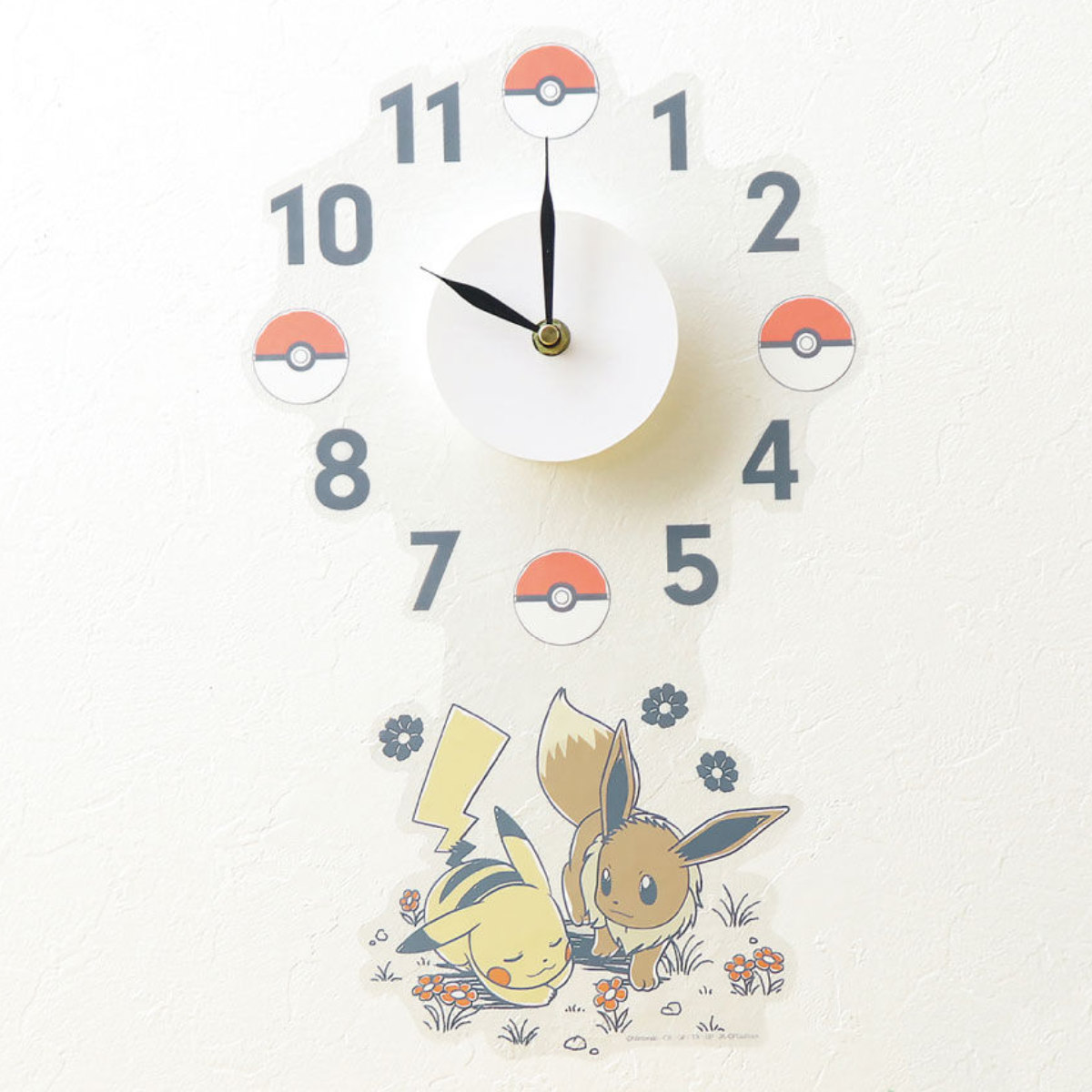 東洋ケース（TOYOCASE） 掛け時計 ポケモンウォールクロックステッカー