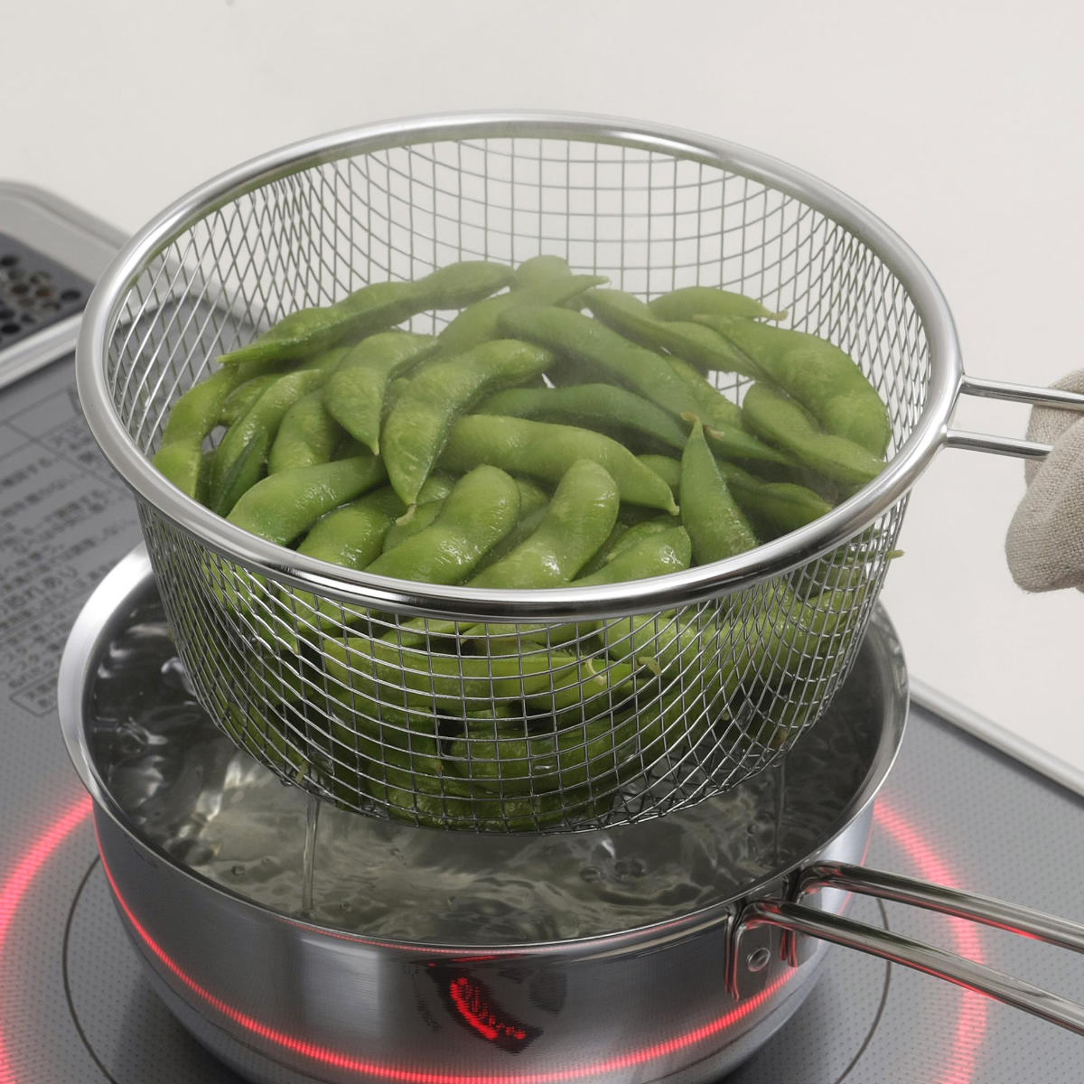 下村企販 ザル ママクック 手付き 油＆水切れ らくらくバスケット