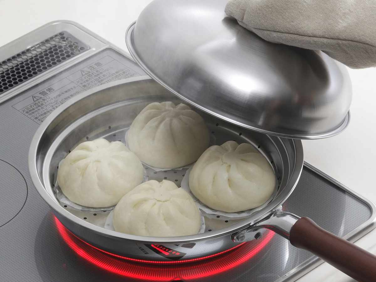 下村企販 卓上鍋 24cm IH対応 ステンレス製 日本製 （ ガス火対応