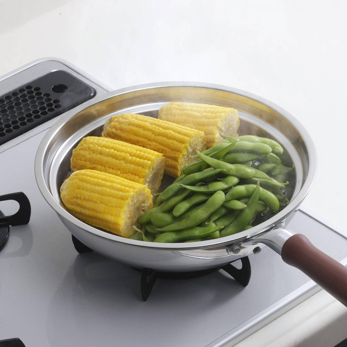 下村企販 卓上鍋 24cm IH対応 ステンレス製 日本製 （ ガス火対応