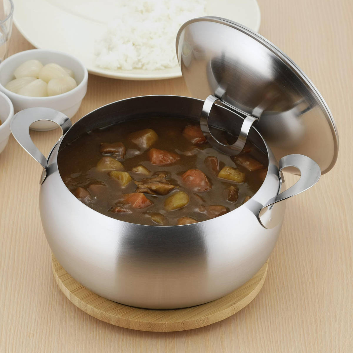 下村企販 スープ＆カレーポット 20cm IH対応 ステンレス製 日本製