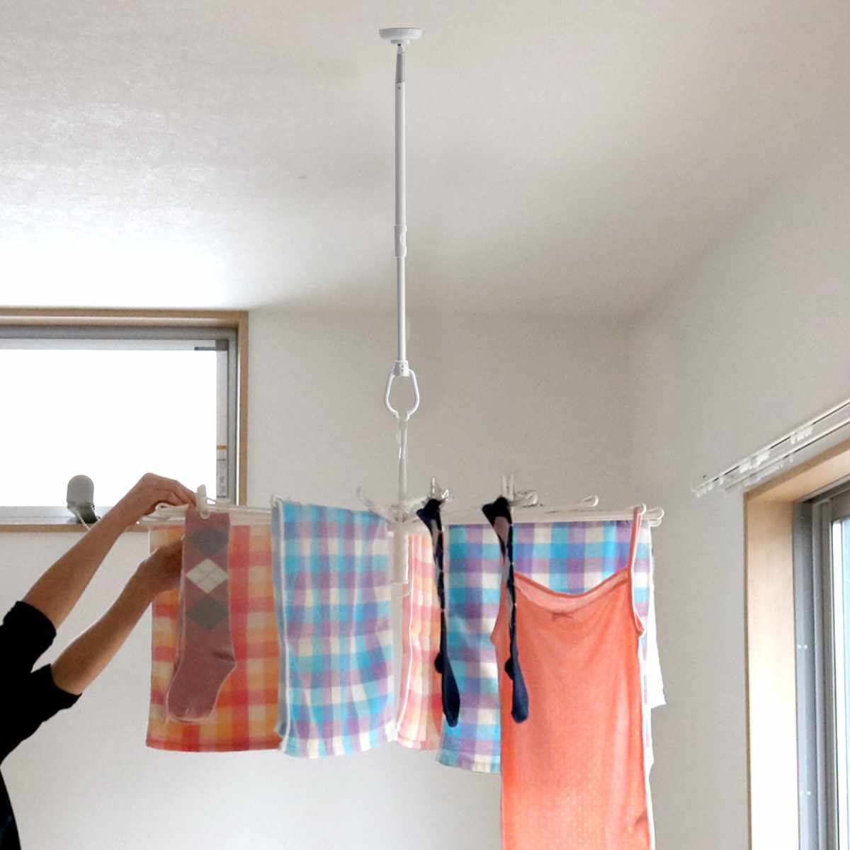 タカラ産業 室内物干し 吊下げ型室内物干 長さ45cm〜60cm 伸縮 ドライ
