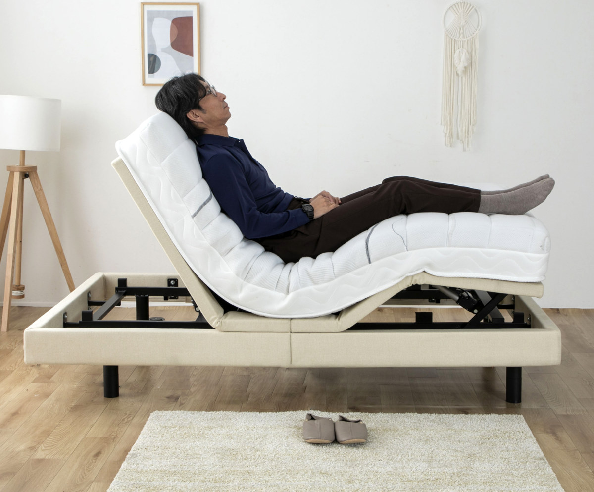 電動ベッド 音声認識 シングル スリーピー 夜香care マットレス付き