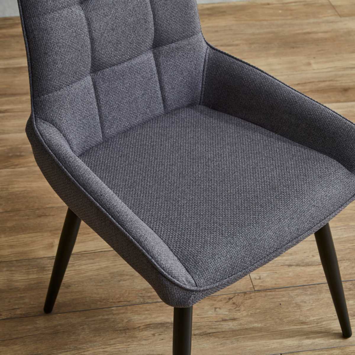 【ルッカ】④2人掛けチェア-1 ダイニングチェア 回転式 同色2脚セット 座面高44cm ルッカ （ チェア