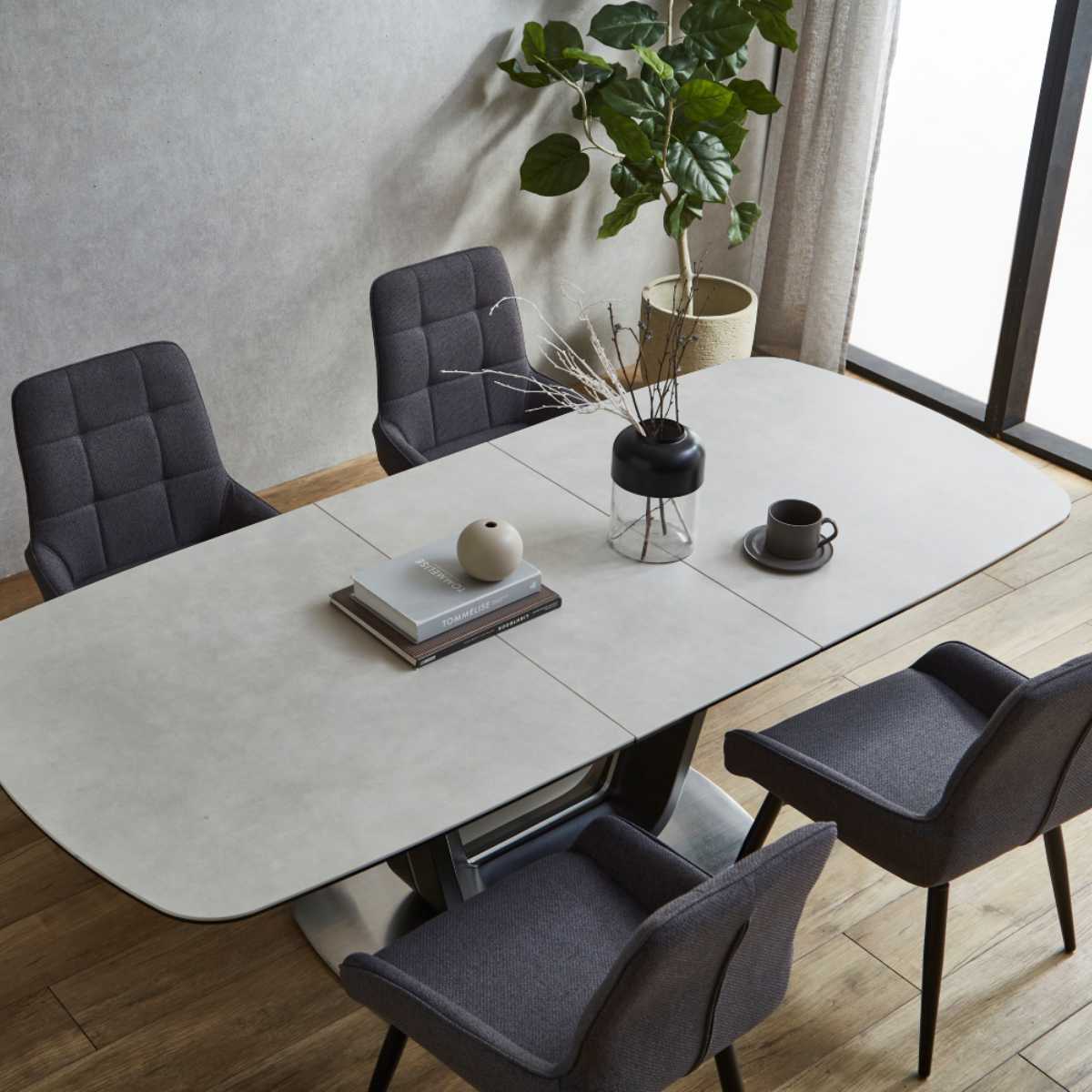 ダイニングチェア 回転式 同色2脚セット 座面高44cm ルッカ （ チェア