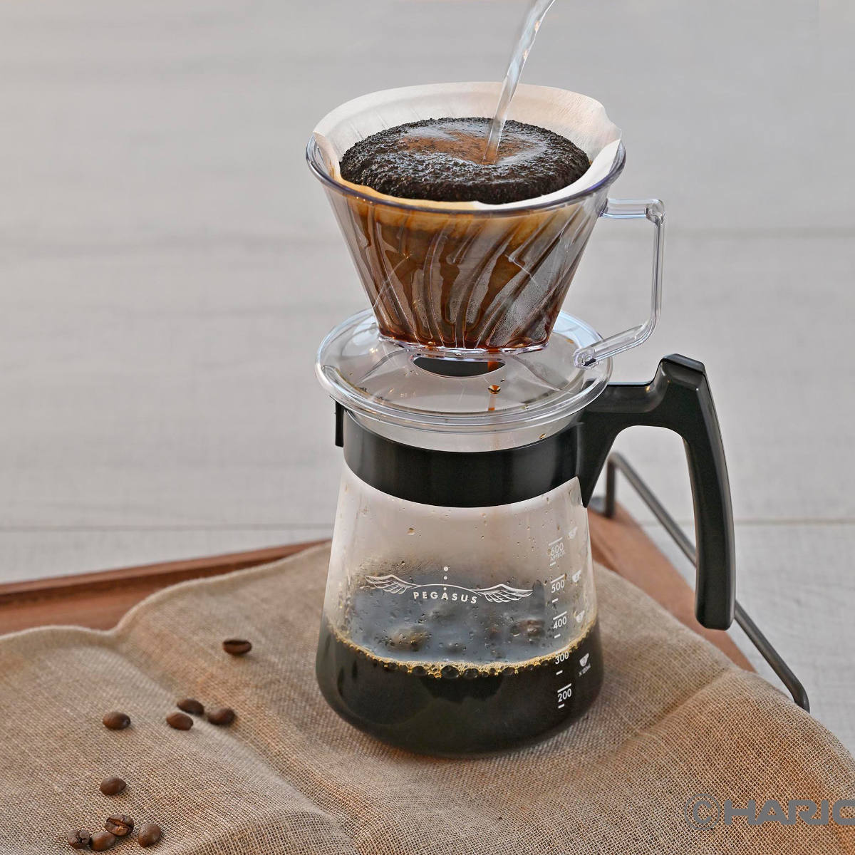 ハリオのコーヒーメーカー当時物 HARIO（ハリオ） コーヒーサーバー 300ml 1〜2杯用 ペガサス 耐熱