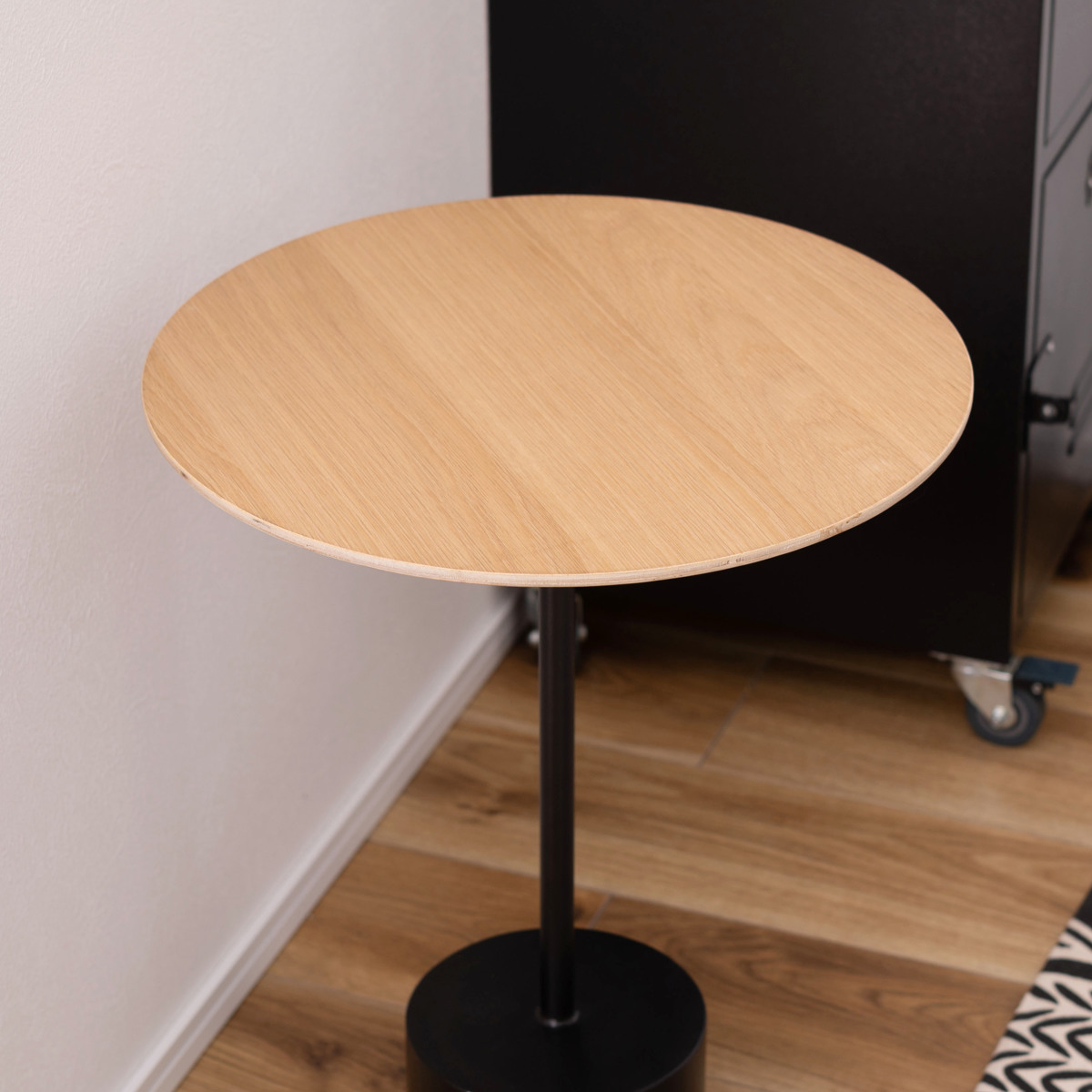 東谷 サイドテーブル 円型 高さ50cm アイアンレッグ （ 天板 40cm