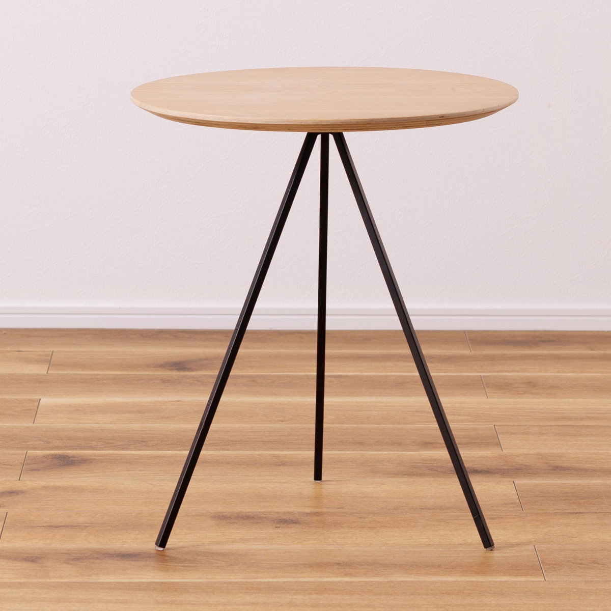 東谷 サイドテーブル 円型 高さ51.5cm アイアンレッグ 3本脚 （ 天板