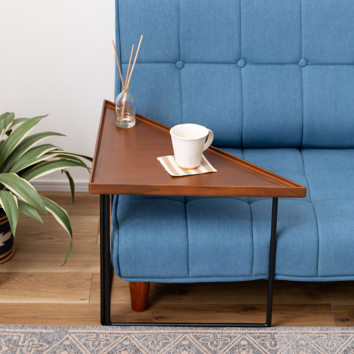 東谷 ミニテーブル コーナー Lサイズ 幅50cm （ 三角 トライアングル