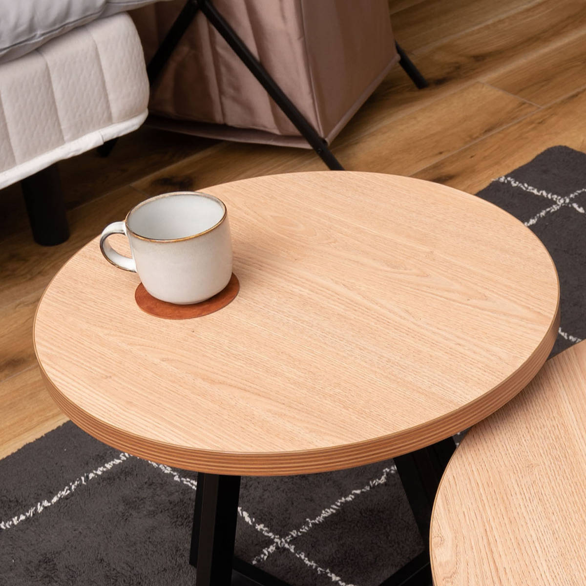 東谷 サイドテーブル 円型 直径50cm Mサイズ ラウンドテーブルM