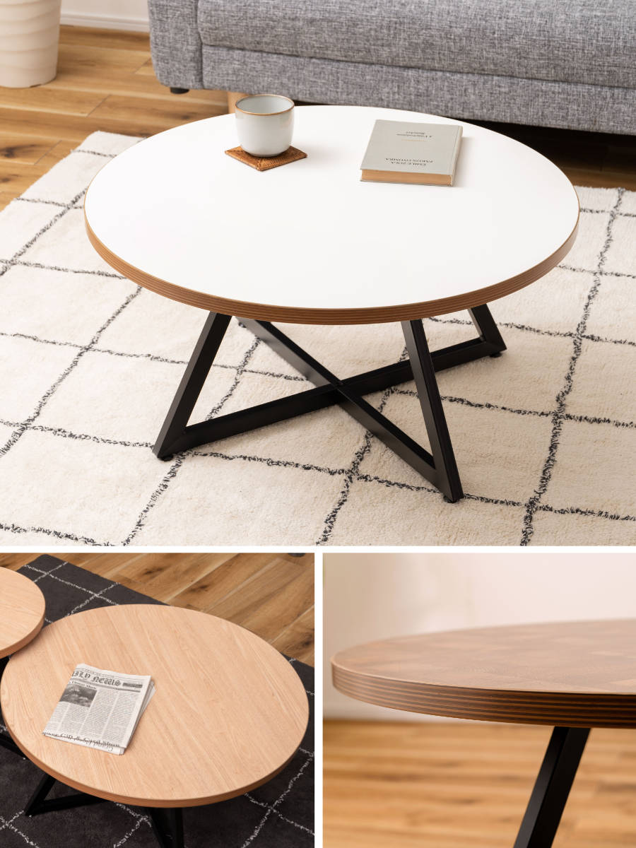 東谷 センターテーブル 円型 直径75cm Lサイズ ラウンドテーブルL