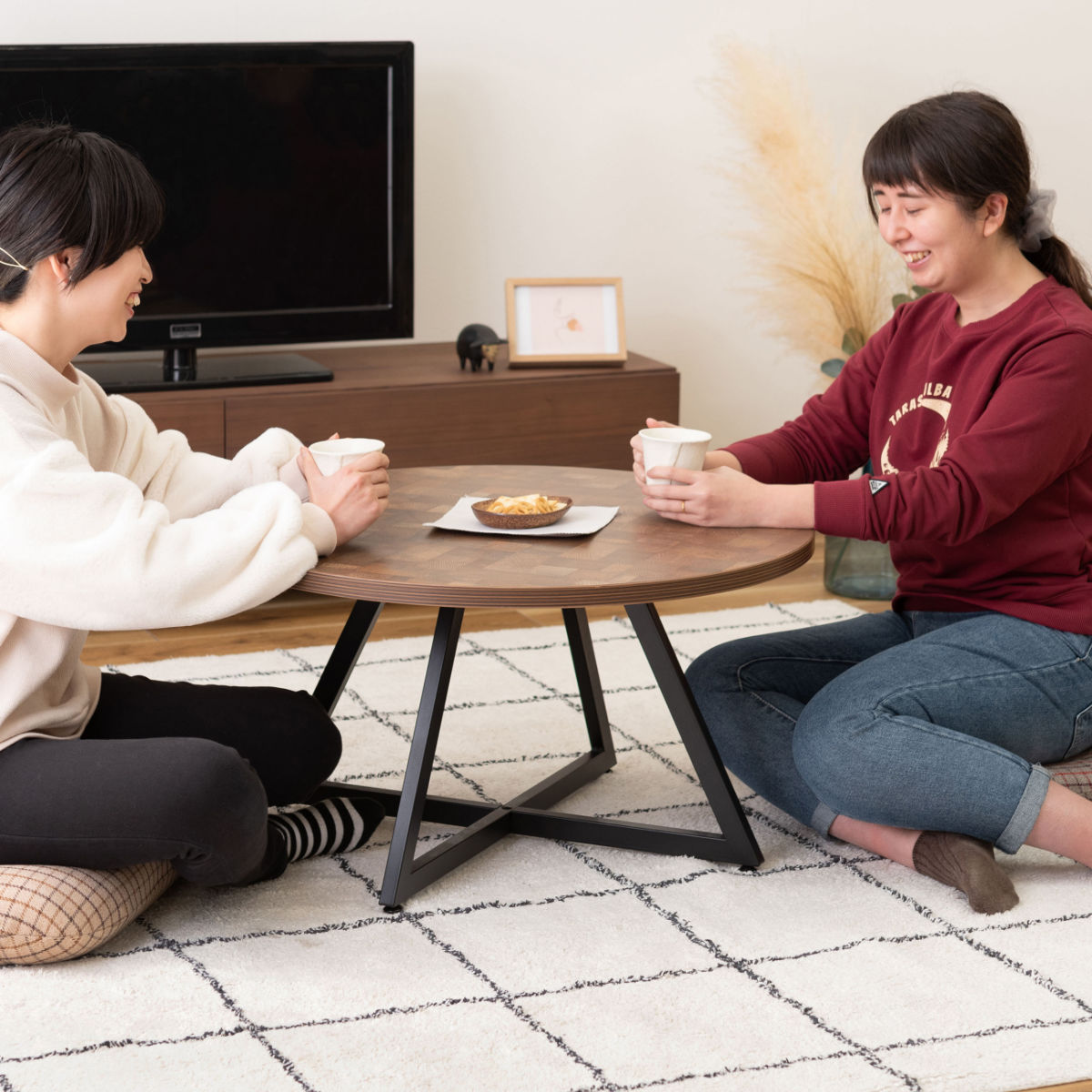 東谷 センターテーブル 円型 直径75cm Lサイズ ラウンドテーブルL