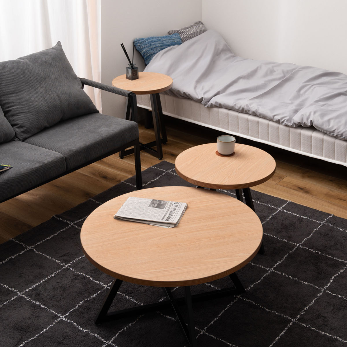 東谷 センターテーブル 円型 直径75cm Lサイズ ラウンドテーブルL