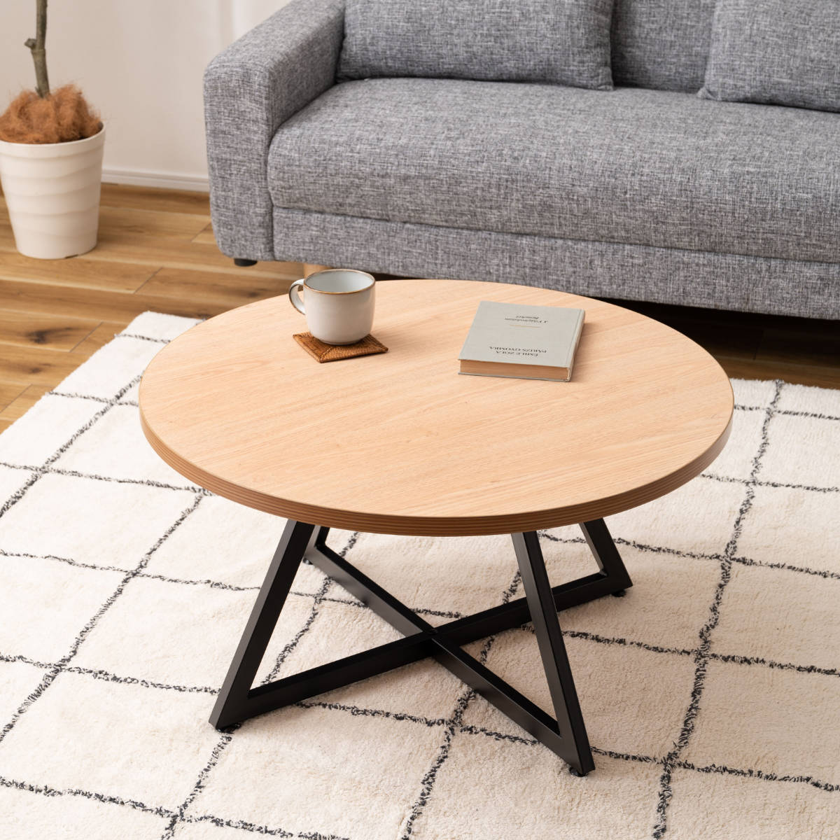 東谷 センターテーブル 円型 直径75cm Lサイズ ラウンドテーブルL