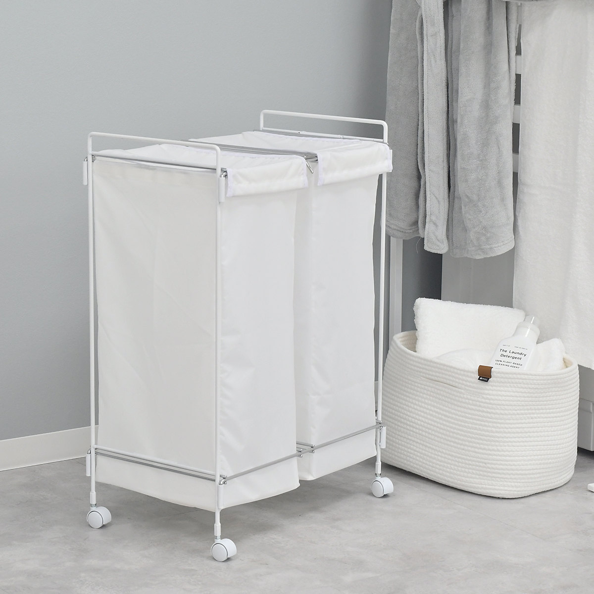 ランドリーバッグ ダブル ランドリーバスケット （ バスケット