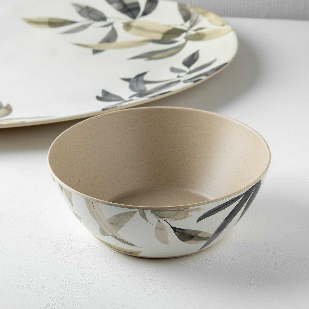 ボウル 18cm BALI LEAVES バンブーファイバー （ 食洗機対応 サラダ