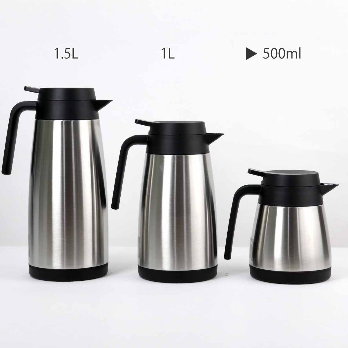 パール金属 ポット 500ml 真空断熱 保温 魔法瓶 ステンレス （ 卓上