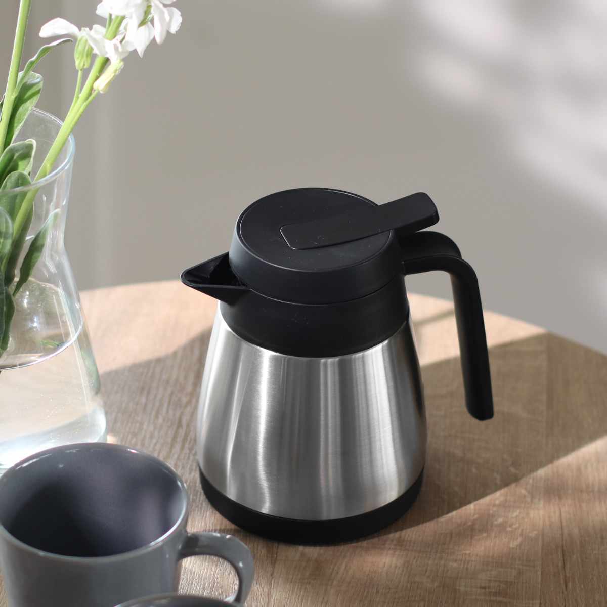 パール金属 ポット 500ml 真空断熱 保温 魔法瓶 ステンレス （ 卓上