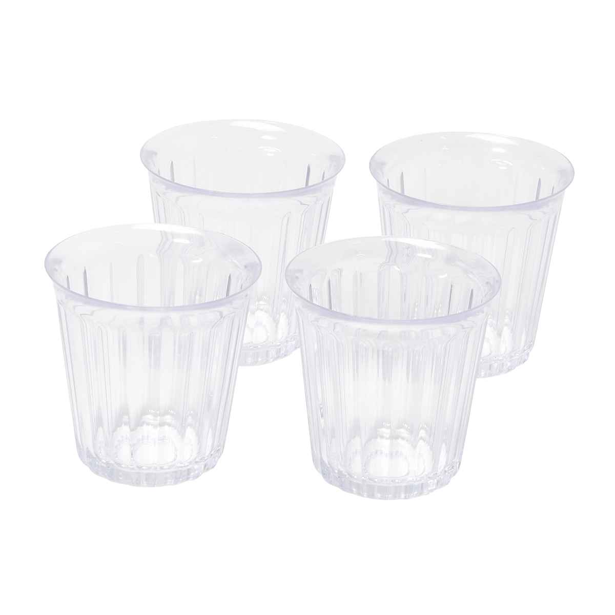 グラス 280ml プラスチック 4個入り （ 食洗機対応 コップ カップ 食器