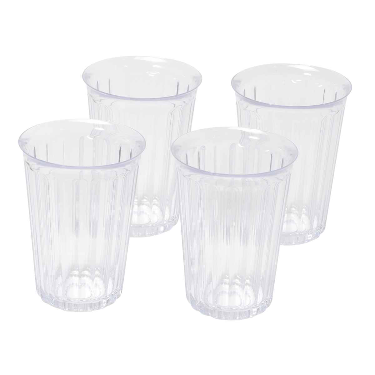 グラス 380ml プラスチック 4個入り （ 食洗機対応 コップ カップ 食器
