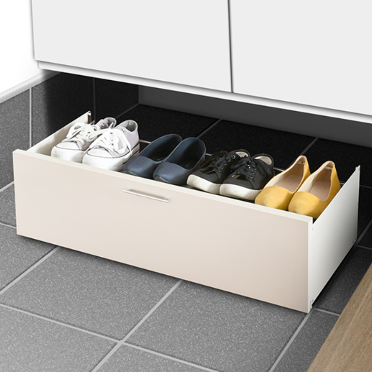 シューズラック 下駄箱下シューズワゴン 幅80cm （ シューズ ラック