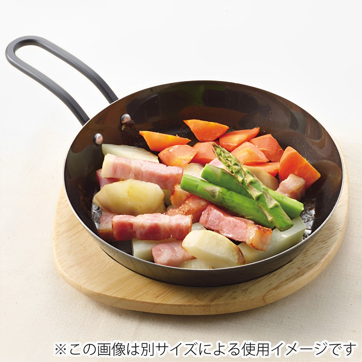 パール金属 グリルパン用鍋敷き 20cm用 ラクッキング専用 木製 （ 鍋