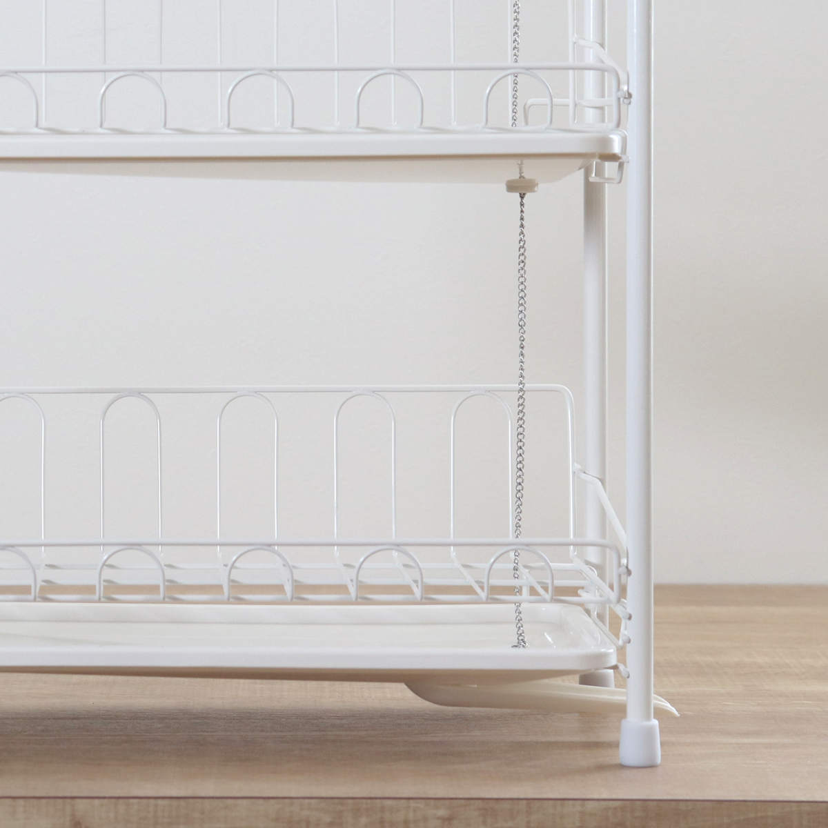 パール金属 水切りラック 水切りかご アレスタ 3段 スリム 水が流れる