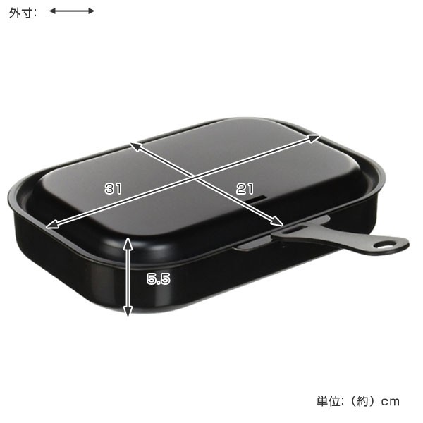 パール金属 グリルパン ラクッキング 角型ウェーブ 30×18cm IH パール金属 グリルパン ラクッキング 角型ウェーブ 30×18cm IH
