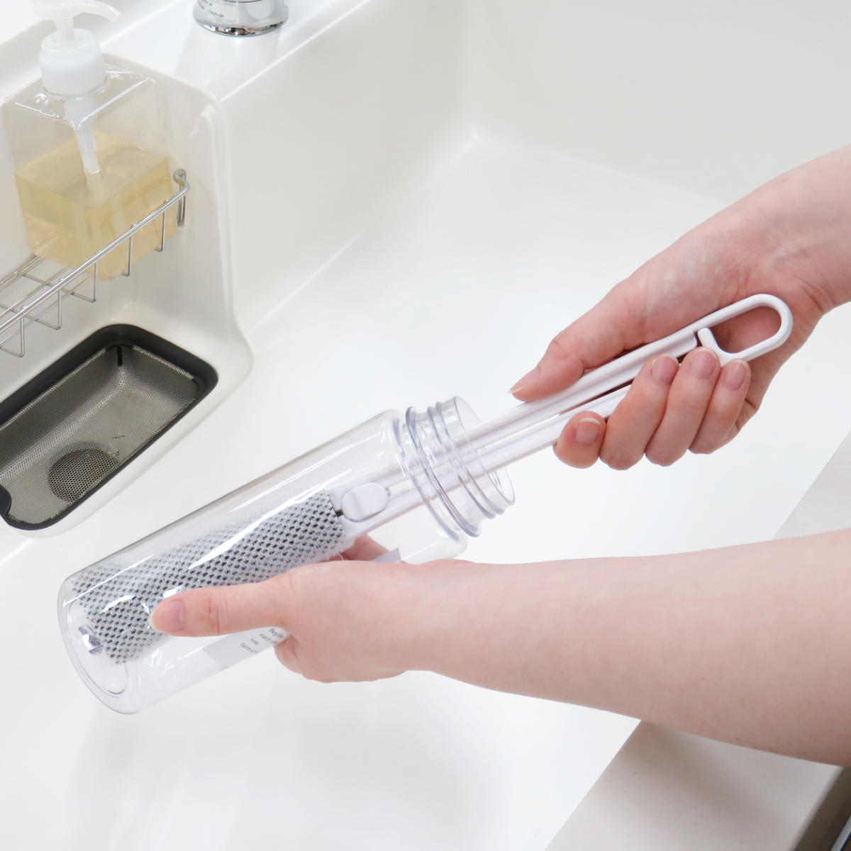 ボトルブラシ すご泡Ag＋ 抗菌 ボトル洗い （ 水筒洗い キッチンブラシ