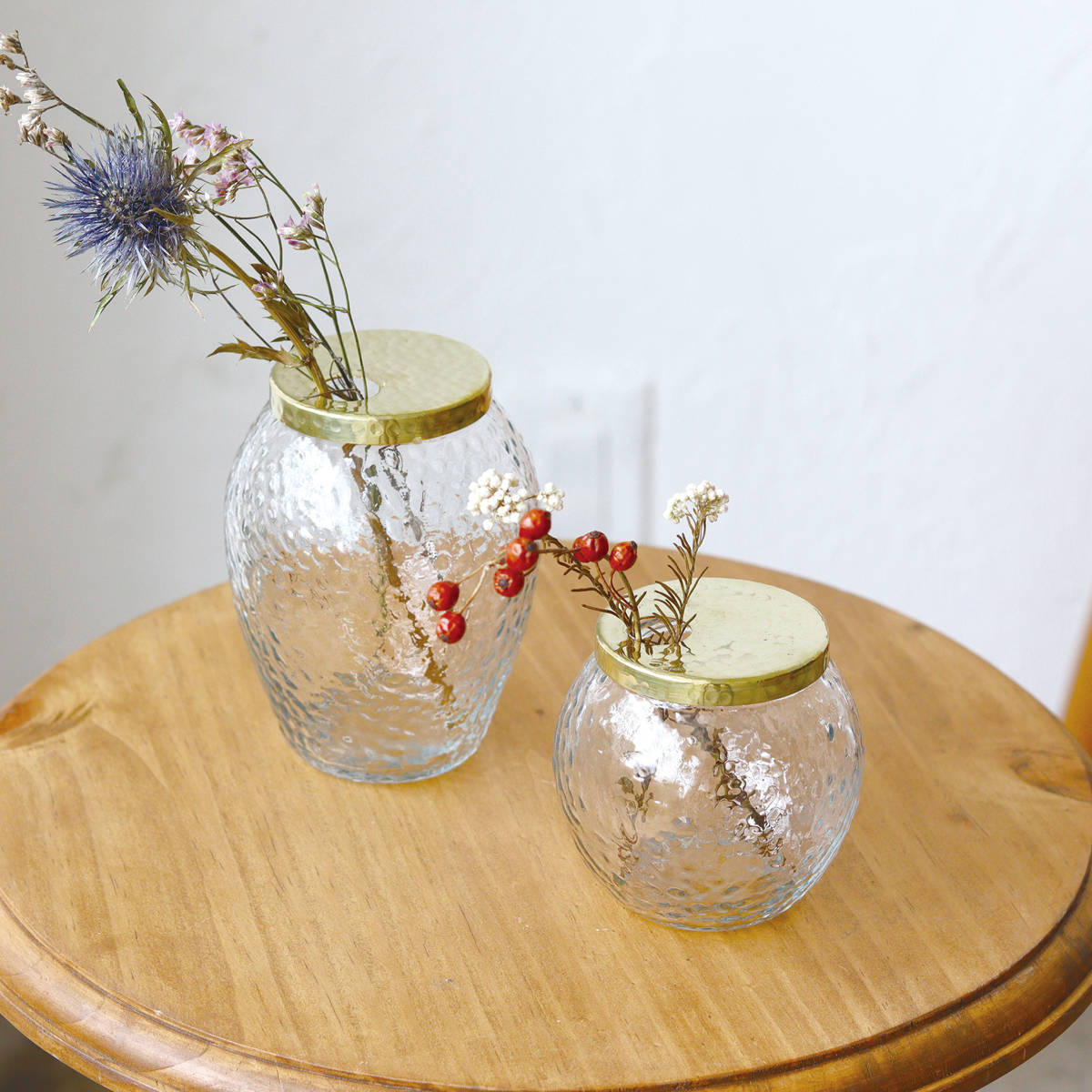 Creer 花瓶 インブルーム キャニスターリサイクルガラスベース S