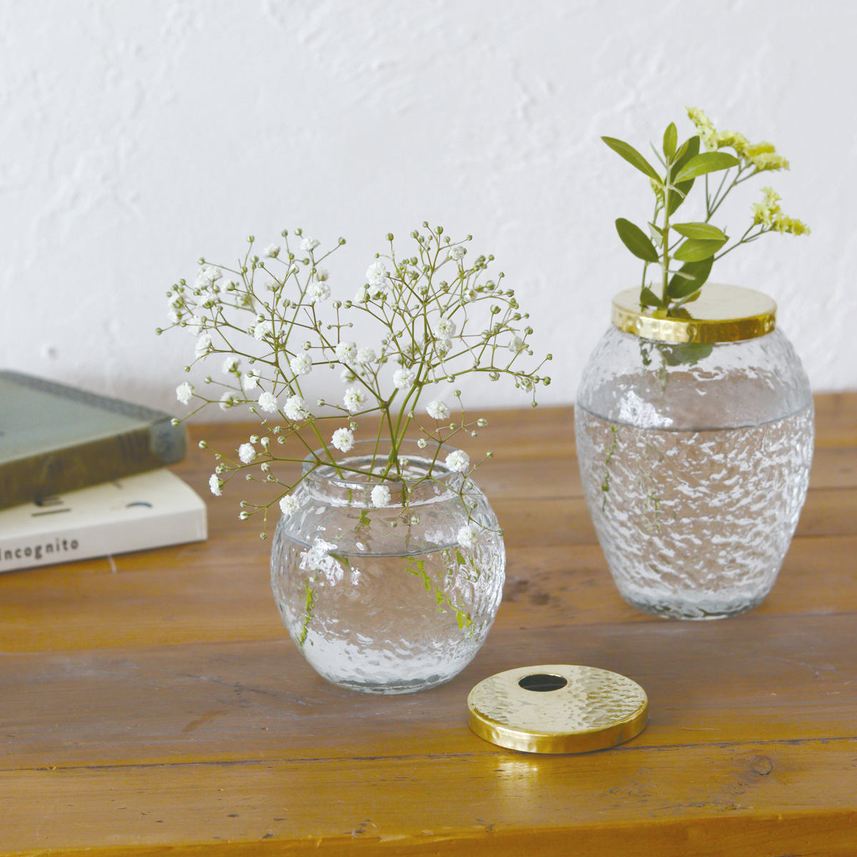 Creer 花瓶 インブルーム キャニスターリサイクルガラスベース S