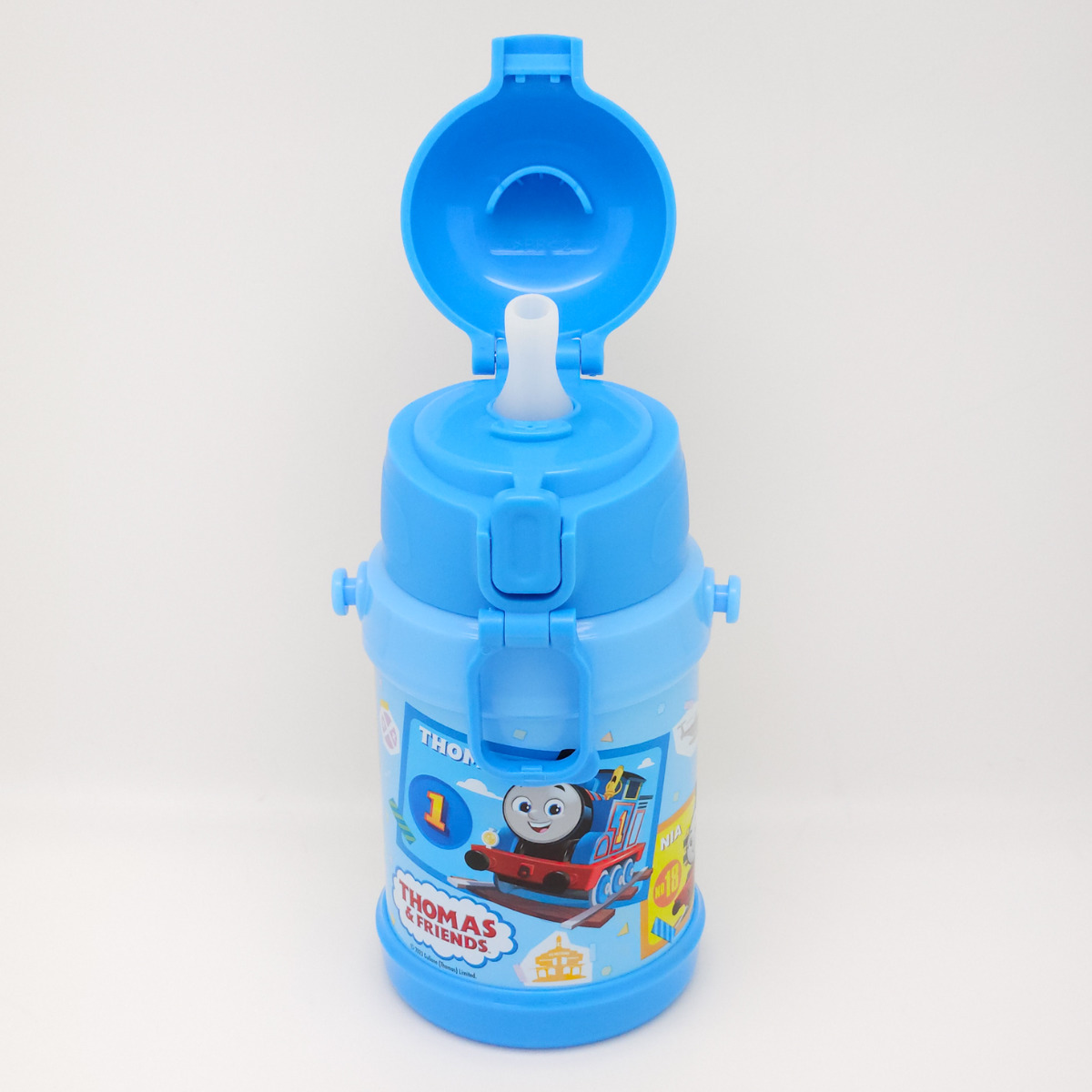 OSK（オーエスケー） 水筒 450ml ストロー付ステンレスボトル