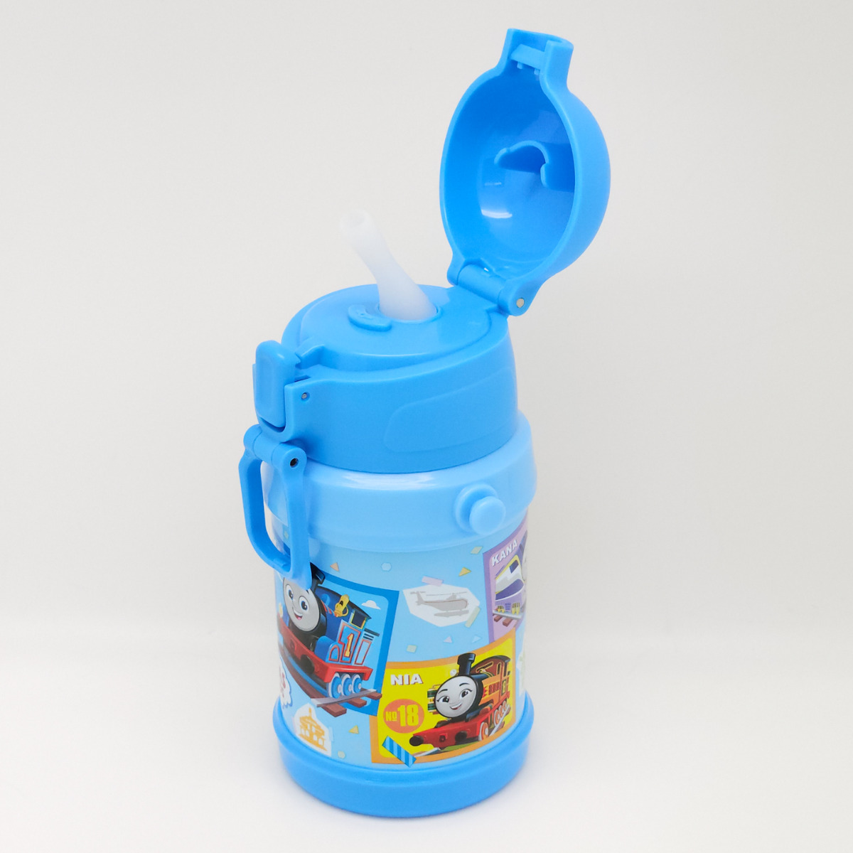 OSK（オーエスケー） 水筒 450ml ストロー付ステンレスボトル