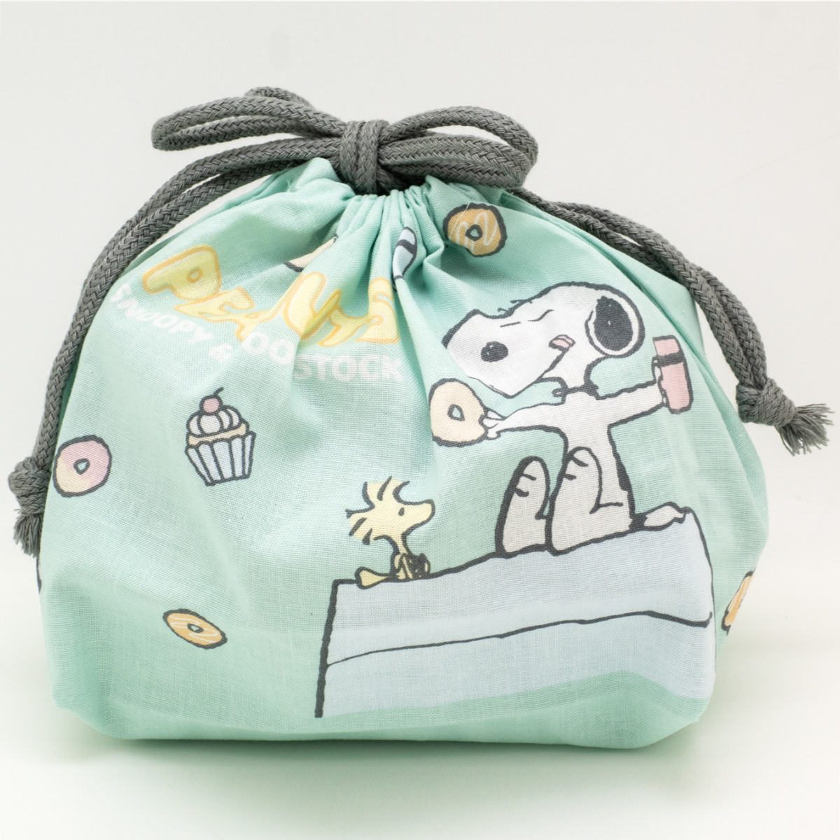 スヌーピー柄☆帆布☆ハンドメイド☆巾着袋 OSK（オーエスケー） 巾着 巾着弁当袋 スヌーピー （ SNOOPY 弁当袋 お