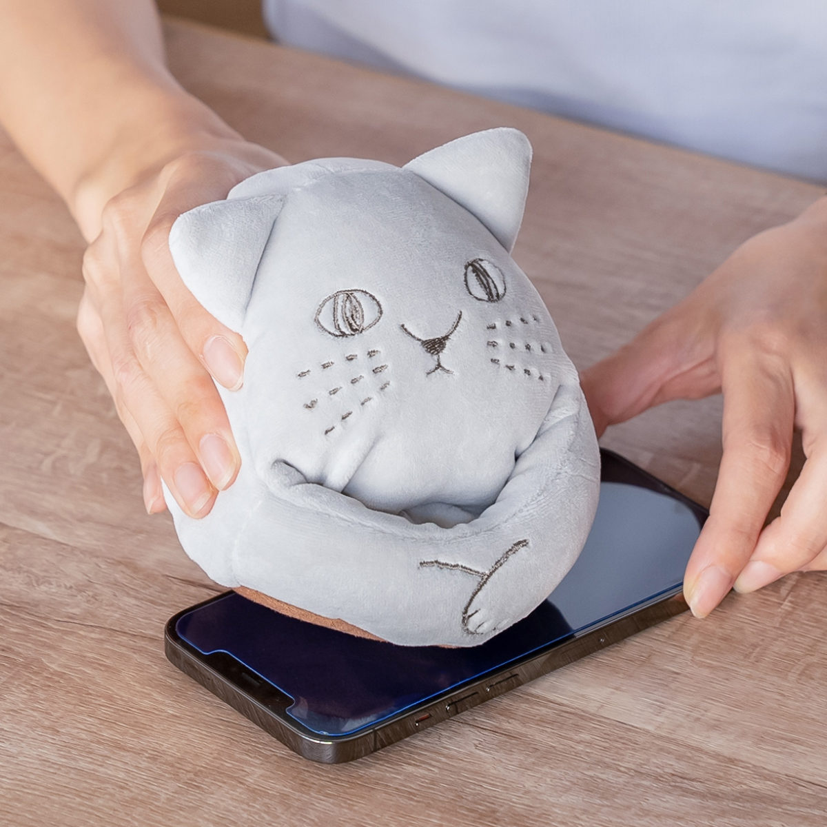 スマホスタンド にゃふにゃふ 携帯スタンド （ スマホクッション
