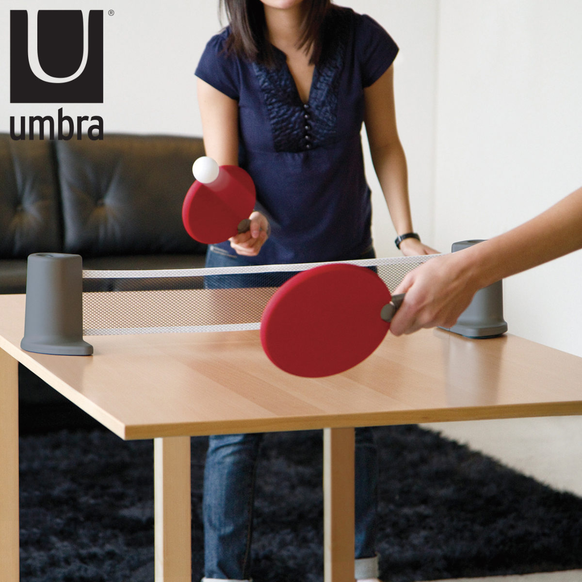 umbra アンブラ ピンポン ポンゴ ポータブル ピンポンセット （ 卓球 卓球セット ゲーム おもちゃ 家庭用 卓上 玩具 持ち運び パーティーグッズ ）