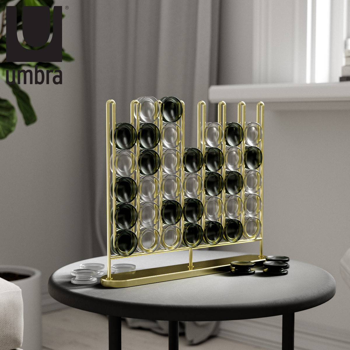 Umbra（アンブラ） オブジェ スタックス ブラス 四目並べ （ 4目並べ 4