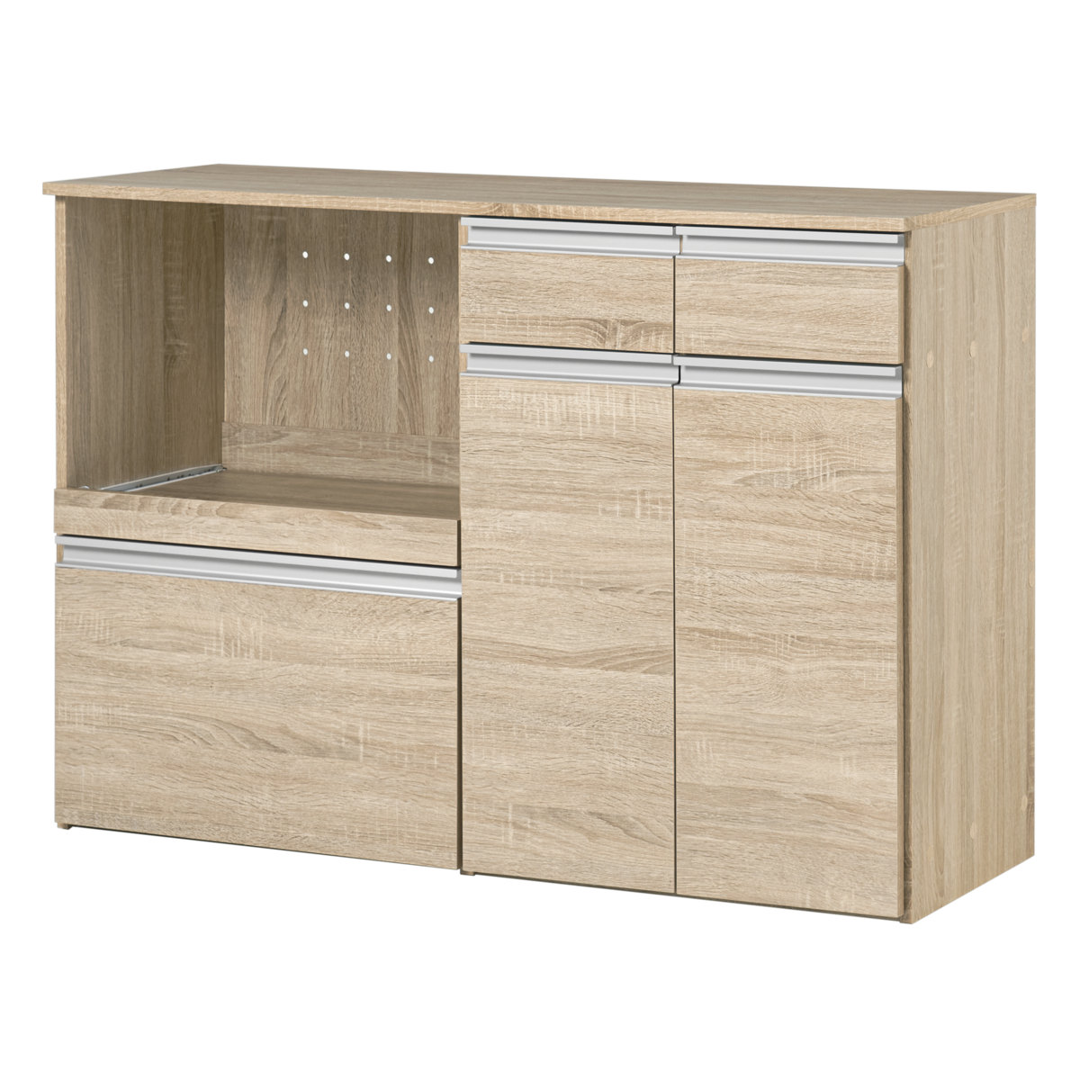 HAGiHARA（萩原） キッチンカウンター 幅118cm 収納庫タイプ