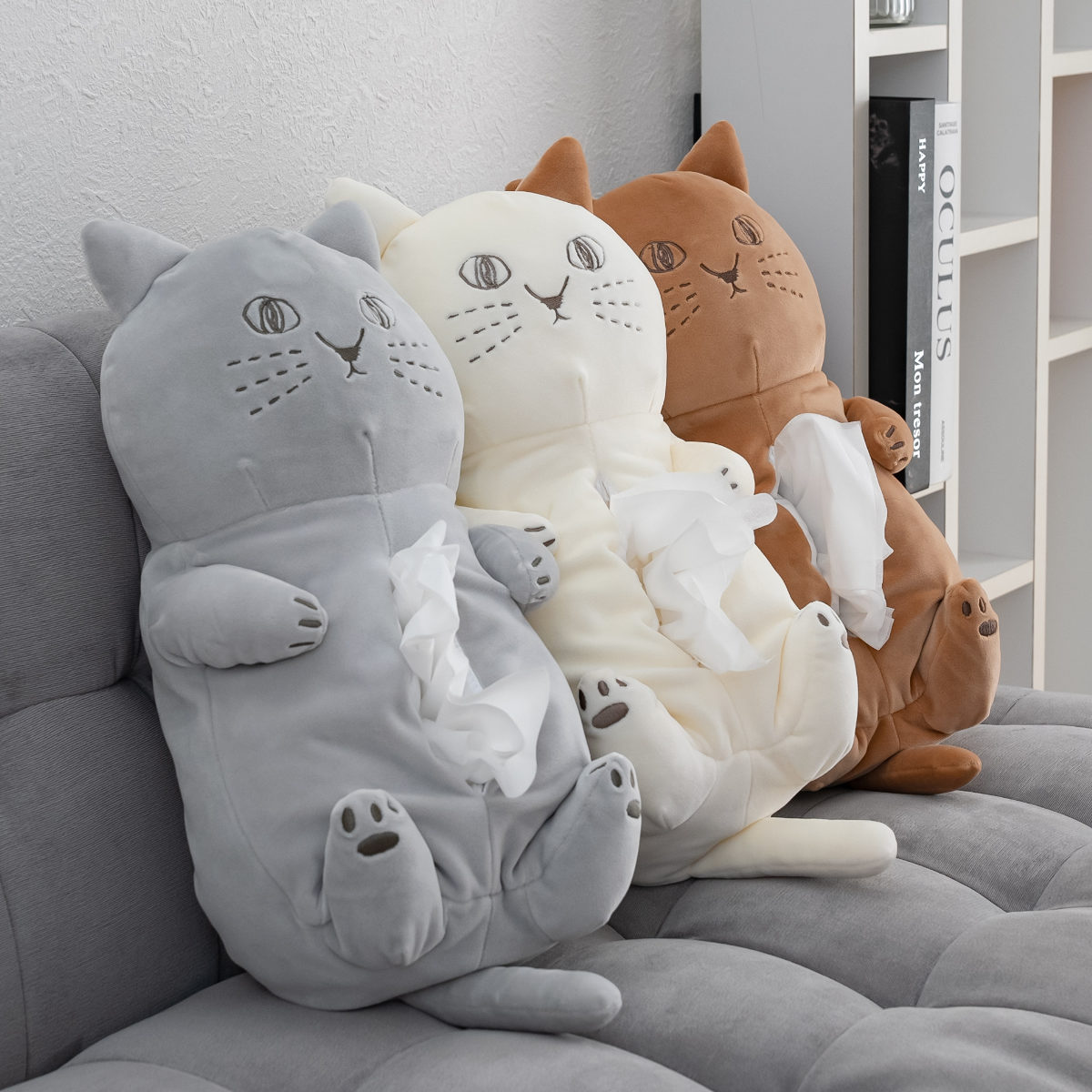 ティッシュケース にゃふにゃふ ネコ （ ティッシュカバー ティッシュ