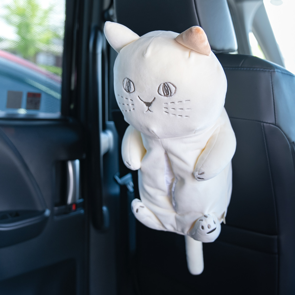 猫ちゃんドット柄ボックスティッシュカバー　模様替え車用子供部屋ミナペルホネン ティッシュケース にゃふにゃふ ネコ （ ティッシュカバー ティッシュ