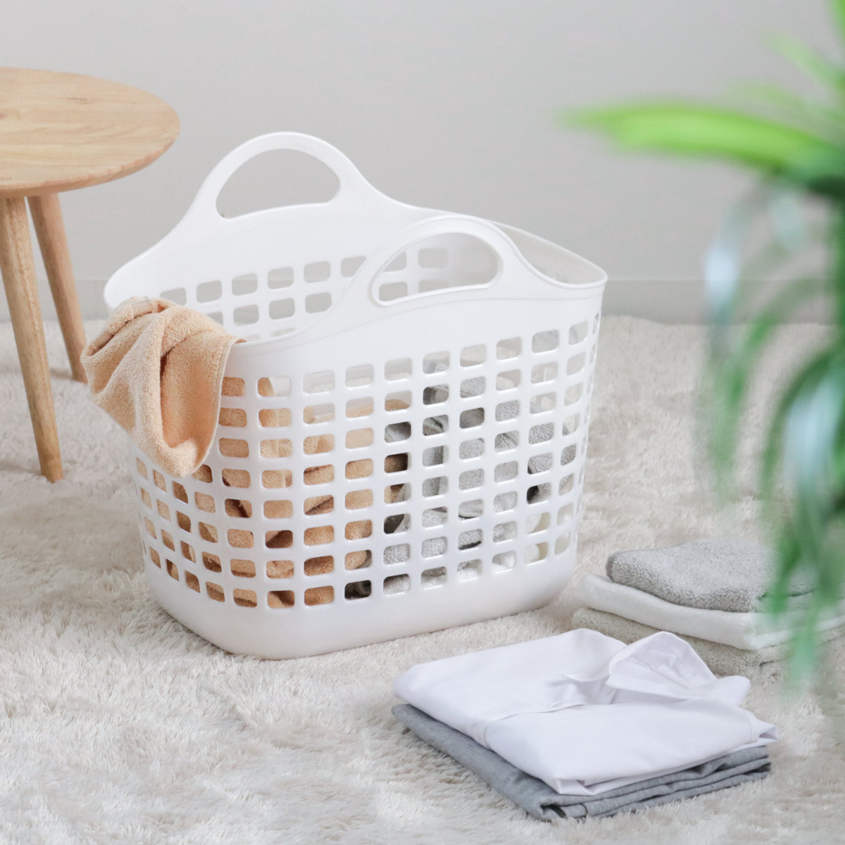 ブラウン中型プラスチックバスケット フランクバスケット サンコープラスチック ブラウン色 【通販モノタロウ】